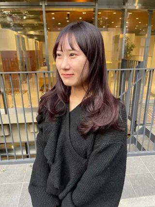 セミロング ラベンダー/レイヤー スタイル🤎mamiのヘアスタイル