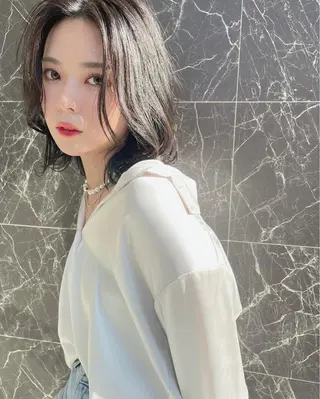 ミディアム チダアキフミ Ash大森のヘアスタイル