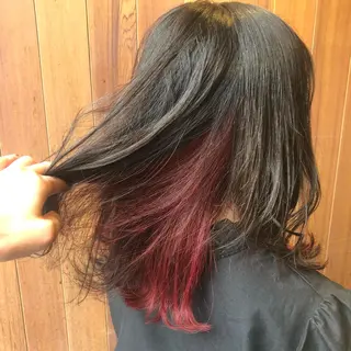 ミディアム カラー 【寺田町】ソリハシ アキラのヘアスタイル