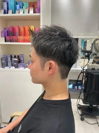 ショート メンズ ハッシュカット レイヤー池袋のヘアスタイル
