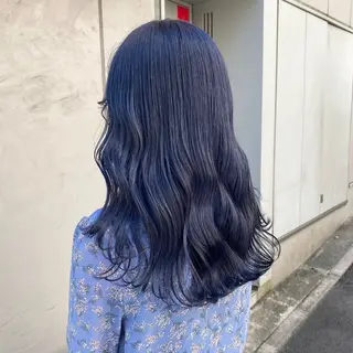 ロング カラー 韓国っぽ♡寒色/暗髪 🫧MOEKA🦋のヘアスタイル