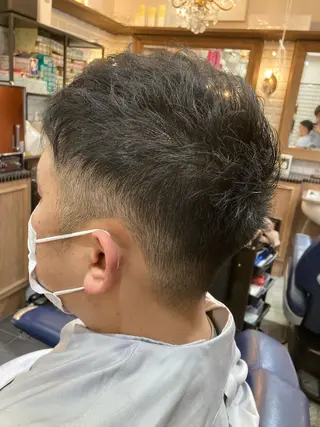 ショート メンズ ルピナス中田店長 山口大地のヘアスタイル