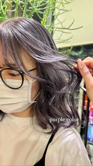 ミディアム 暖色カラー/レイヤー カット/Yunaのヘアスタイル