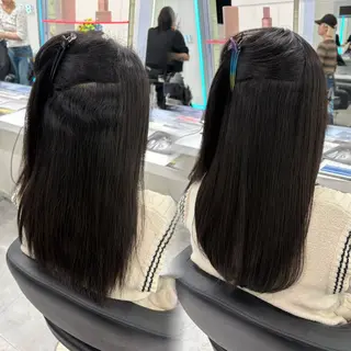 ロング 🎀RIN🎀 就活🩶暗髪カラーのヘアスタイル