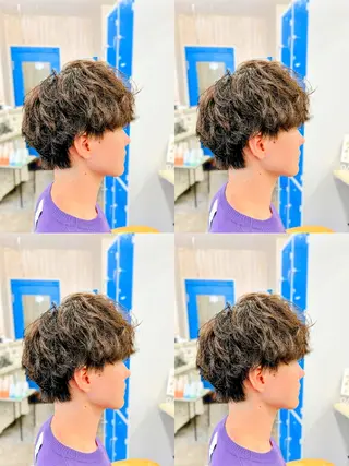 メンズ パーマ メンズパーマ/ボブ/ レイヤー店長えのもとのヘアスタイル