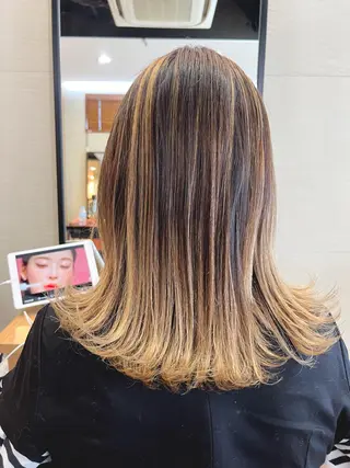 セミロング カラー パーマ メンズカット曲がる 縮毛矯正佐々木タクマのヘアスタイル