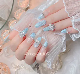 ネイル 23時まで❤︎韓国、 ワンホンネイルのネイルデザイン