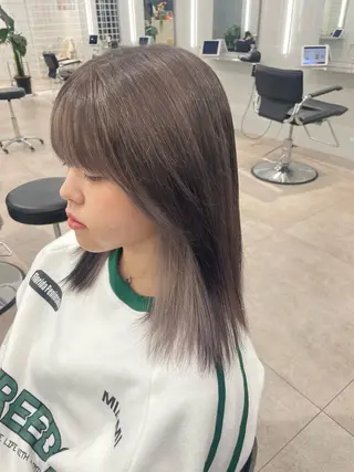 セミロング カラー ヘアアレンジ ONYX 表参道所属・ショート/ボブ/似 合わせ/顔周りカットのヘアスタイル