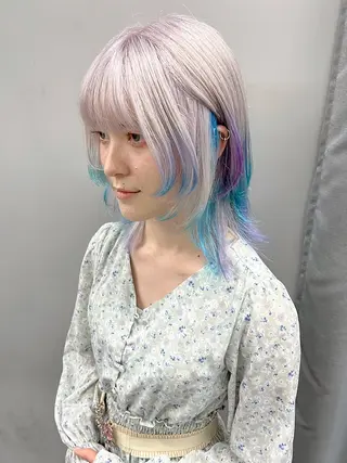 ミディアム カラー 【痛くないブリーチ】 野村友大のヘアスタイル