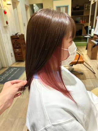 ミディアム カラー 美髪改善・ブリーチ tadasuke⭐️のヘアスタイル