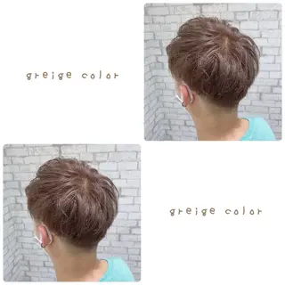 ショート カラー メンズ ブリーチなし艶カラー 東家のヘアスタイル