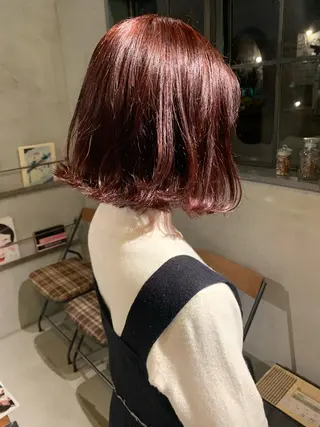 ミディアム カラー レイヤー/韓国ヘア 杉浦結梨のヘアスタイル