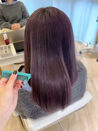 ミディアム カラー ParveMix 岡本えりかのヘアスタイル