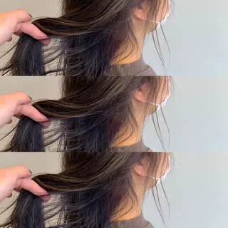 ミディアム カラー 似合わせスタイル 岡田勇哉のヘアスタイル