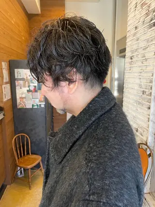 ショート パーマ メンズ メンズカット/パーマ 特化motooのヘアスタイル
