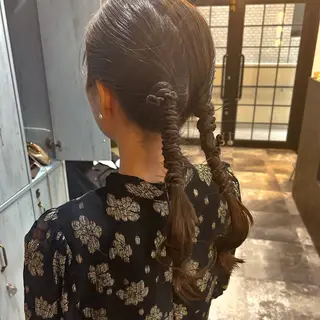 セミロング ヘアアレンジ SHANTi 飯塚 ヘアセット/髪質改善のヘアスタイル