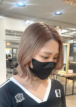 ショート カラー 🎀ツヤ髪/レイヤー /ボブ/hana🎀のヘアスタイル