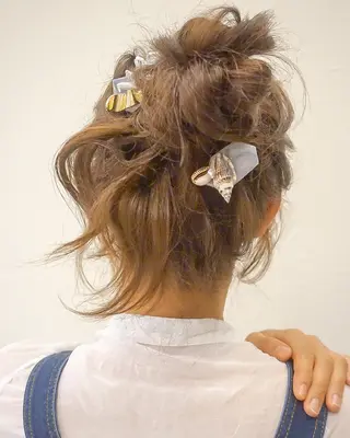 セミロング ヘアアレンジ SHANTi 飯塚 ヘアセット/髪質改善のヘアスタイル