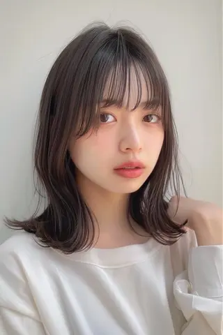 ミディアム カラー 圧倒的似合わせ ケアカラーYUTOのヘアスタイル