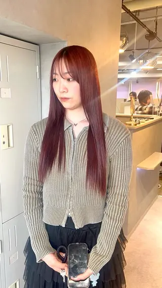 ロング カラー AIRI/難波/ ハイトーン/髪質改善のヘアスタイル