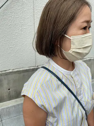 ミディアム さの あやねのヘアスタイル