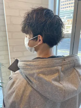 パーマ メンズ ケアブリーチ /髪質 改善/古橋圭史郎のヘアスタイル