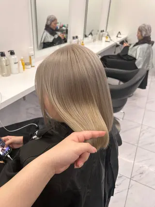 ミディアム カラー パーマ ヘアアレンジ メンズ キッズ ブリーチなしカラー/ ブラウン/レイヤーのヘアスタイル
