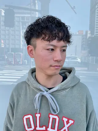 ショート パーマ メンズ grAt所属・森 真伊希のヘアスタイル