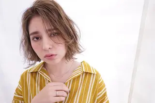 ミディアム カラー パーマ 山下 直人のヘアスタイル