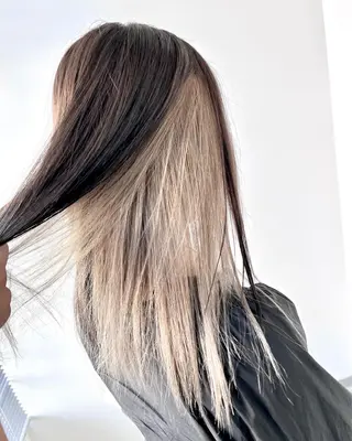 ミディアム ブリーチ毛に縮毛矯正 ✨カラー✨山田 正幸のヘアスタイル