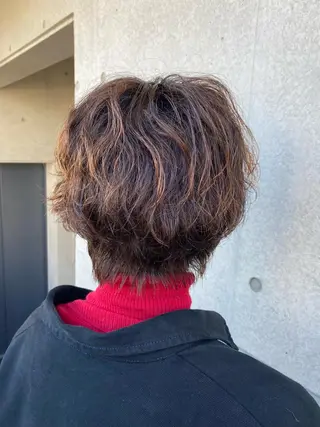 ショート パーマ 髪質改善/縮毛矯正/ 透明感カラーYUMAのヘアスタイル