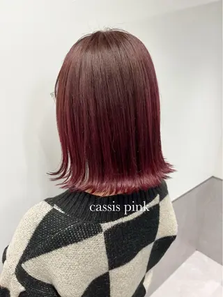 ミディアム カラー レイヤー/髪質改善/ 美髪矯正/手塚凌のヘアスタイル