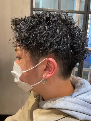 ショート パーマ メンズ amie高崎所属・高崎メンズパーマ 髪質改善TAKEのヘアスタイル