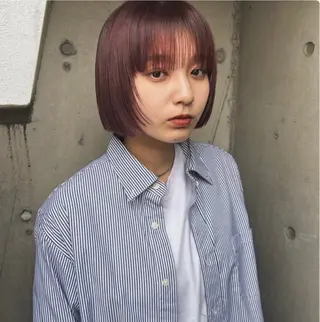 ショート カラー レイヤー×ブリーチ/ パーマ/ﾘｭｳﾄのヘアスタイル