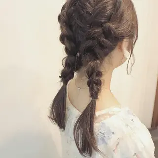 ヘアアレンジ Click所属・クニモトハルナ ボブ/柔らかカラーのヘアスタイル