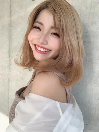 ミディアム カラー ヘアアレンジ 🤍THEATER 【公式】札幌🤍🍬のヘアスタイル