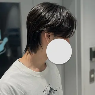 セミロング メンズ 無料カットモデル ユナのヘアスタイル