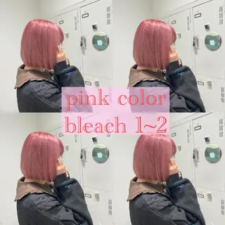 ミディアム カラー ピンクカラー🎀/ ミルクティー🍼花音のヘアスタイル