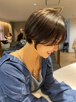 ショート カラー 木元 瑛✂︎ボブのヘアスタイル