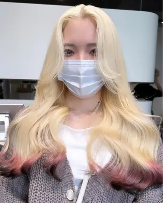 ロング カラー ヘアアレンジ MONIQA所属・🐲RYUKI メンズブリーチのヘアスタイル