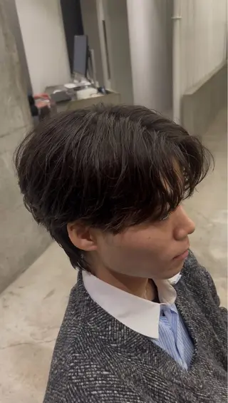 ミディアム 山野愛子美容室　銀座店所属・tomoメンズ特化 /パーマ/カットのヘアスタイル