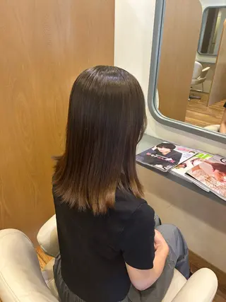 ミディアム カラー 小島 千夏のヘアスタイル
