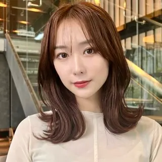 ミディアム 顔周り指名NO.1 🤍似合わせ／Maoのヘアスタイル