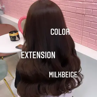 ロング カラー エクステ🩵ブリーチ 韓国ヘア🩵KAEのヘアスタイル