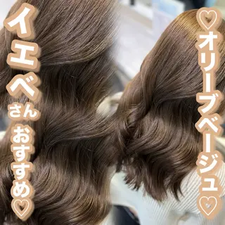 セミロング カラー 💖ダブルカラー/ ケアカラー/レナ💖のヘアスタイル