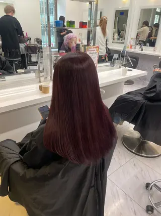 セミロング カラー ヘアアレンジ 💗横浜美容室 💗HARUNAのヘアスタイル