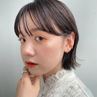 ショート マツエク・マツパ 【柔らか透明感✨/ 似合せ前髪】大石葉月のヘアスタイル
