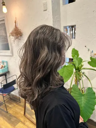 ミディアム カラー パーマ ヘアアレンジ メンズ 美容室 ソンリエのヘアスタイル