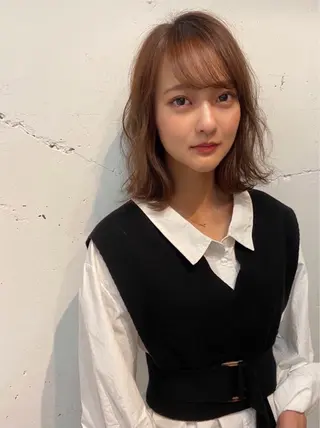 ミディアム 髪質改善/艶カラー 🎀ヘアアレンジ🎀のヘアスタイル