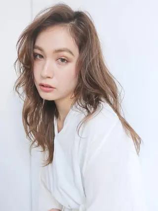 ロング カラー パーマ ヘアアレンジ ITbyALBUM 中野店のヘアスタイル